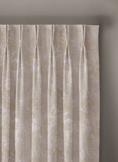 Bern Jacquard Room Darkening Curtains | Pastel Yellow | Set of 2 (Pattern 3)