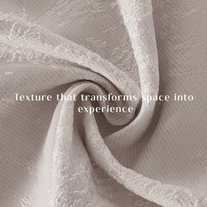 Bern Jacquard Blackout Curtains | Artistic Abstract Pattern & Total Light Block | Pastel Yellow | Set of 2 | Fully Customizable