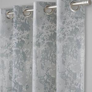 Bern Jacquard Blackout Curtains | Artistic Abstract Pattern & Total Light Block | Sea Green | Set of 2 | Fully Customizable