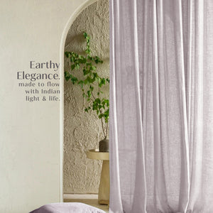 Amore Plain Sheer Curtains | Airy Elegance & Soft Light Filter | Gray | Set of 2 | Fully Customizable