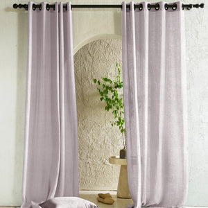 Amore Plain Sheer Curtains | Airy Elegance & Soft Light Filter | Gray | Set of 2 | Fully Customizable