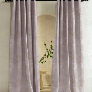 Bern Jacquard Room Darkening Curtains | Artistic Abstract Pattern | Soft Brown | Set of 2 | Fully Customizable