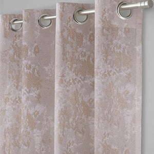 Bern Jacquard Room Darkening Curtains | Artistic Abstract Pattern | Soft Brown | Set of 2 | Fully Customizable