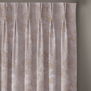 Bern Jacquard Room Darkening Curtains | Artistic Abstract Pattern | Soft Brown | Set of 2 | Fully Customizable