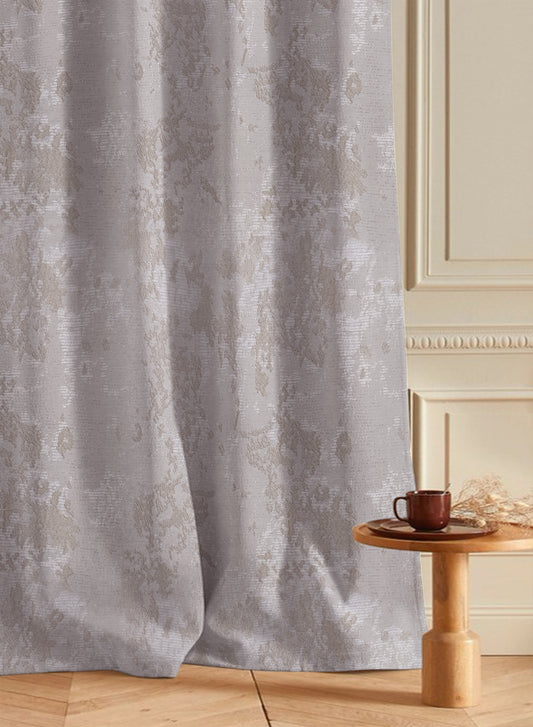 Bern Jacquard Blackout Curtains | Light Khaki | Set of 2 (Pattern 3)