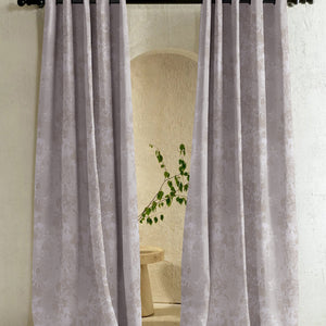 Bern Jacquard Room Darkening Curtains | Artistic Abstract Pattern | Light Khaki | Set of 2 | Fully Customizable
