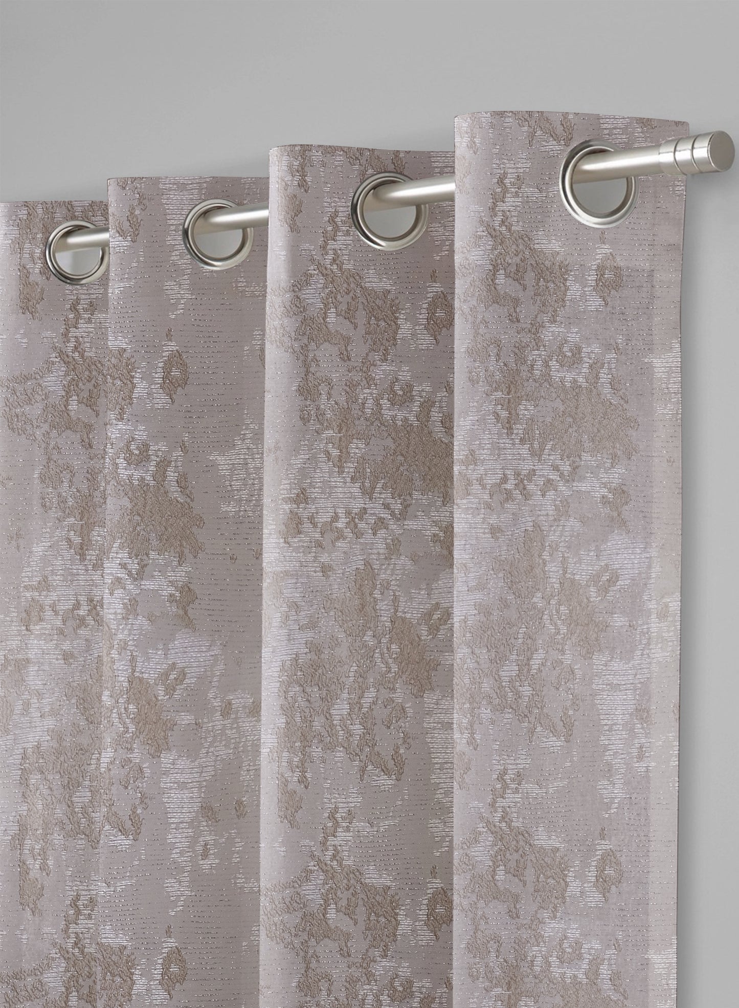 Bern Jacquard Blackout Curtains | Light Khaki | Set of 2 (Pattern 3)