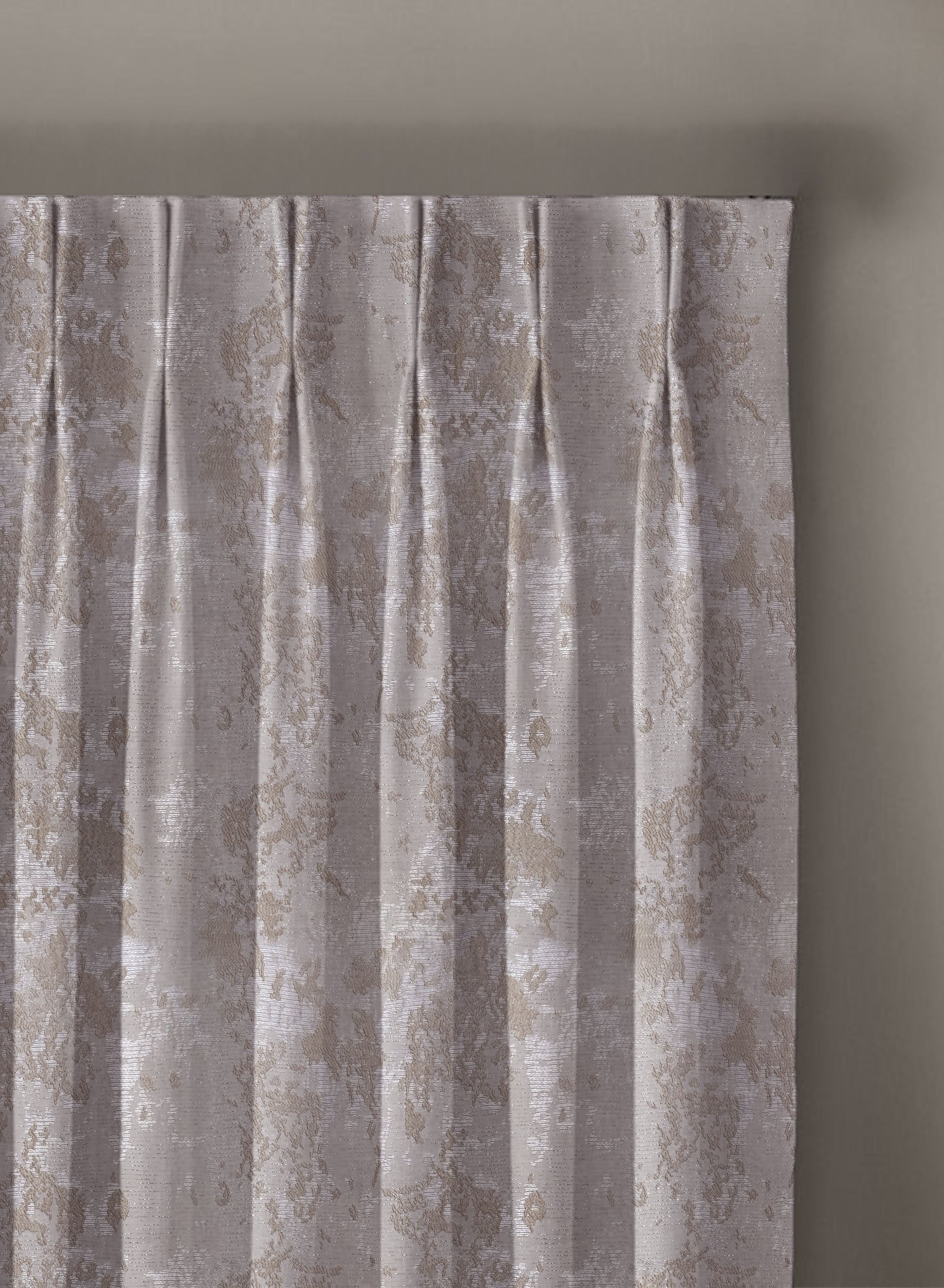 Bern Jacquard Room Darkening Curtains | Artistic Abstract Pattern | Light Khaki | Set of 2 | Fully Customizable