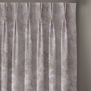 Bern Jacquard Room Darkening Curtains | Artistic Abstract Pattern | Light Khaki | Set of 2 | Fully Customizable