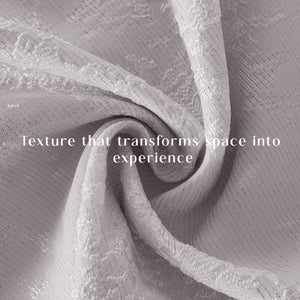 Bern Jacquard Blackout Curtains | Artistic Abstract Pattern & Total Light Block | Light Khaki | Set of 2 | Fully Customizable