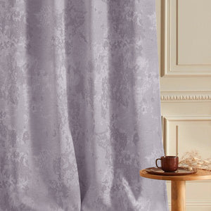 Bern Jacquard Blackout Curtains | Artistic Abstract Pattern & Total Light Block | Lavender Gray | Set of 2 | Fully Customizable