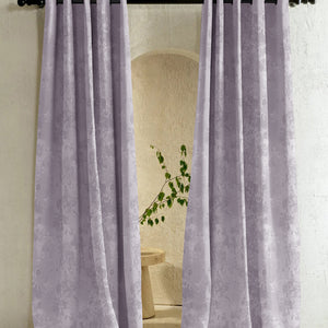 Bern Jacquard Blackout Curtains | Artistic Abstract Pattern & Total Light Block | Lavender Gray | Set of 2 | Fully Customizable