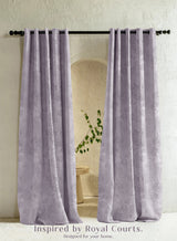 Bern Jacquard Blackout Curtains | Artistic Abstract Pattern & Total Light Block | Lavender Gray | Set of 2 | Fully Customizable