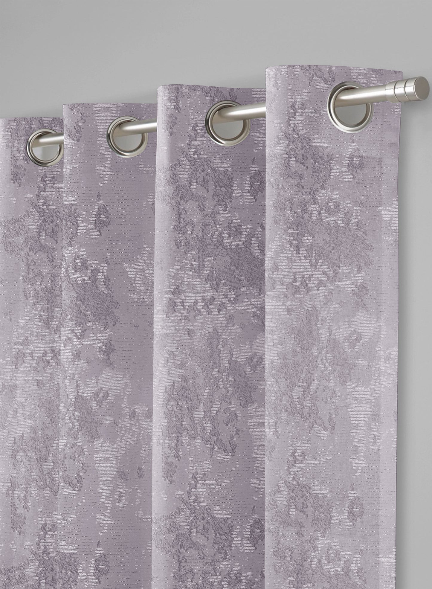 Bern Jacquard Room Darkening Curtains | Lavender Gray | Set of 2 (Pattern 3)