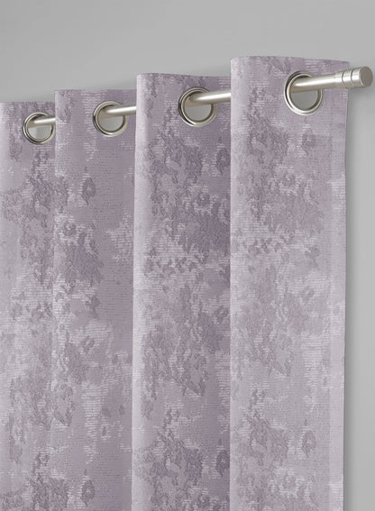 Bern Jacquard Room Darkening Curtains | Lavender Gray | Set of 2 (Pattern 3)