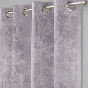 Bern Jacquard Blackout Curtains | Artistic Abstract Pattern & Total Light Block | Lavender Gray | Set of 2 | Fully Customizable
