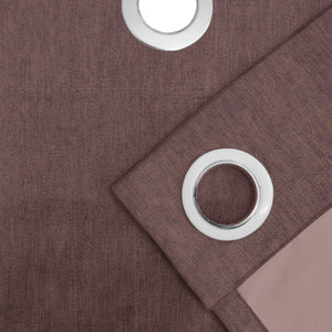 Arezzo Plain Blackout Curtains | Mauve | Set of 2