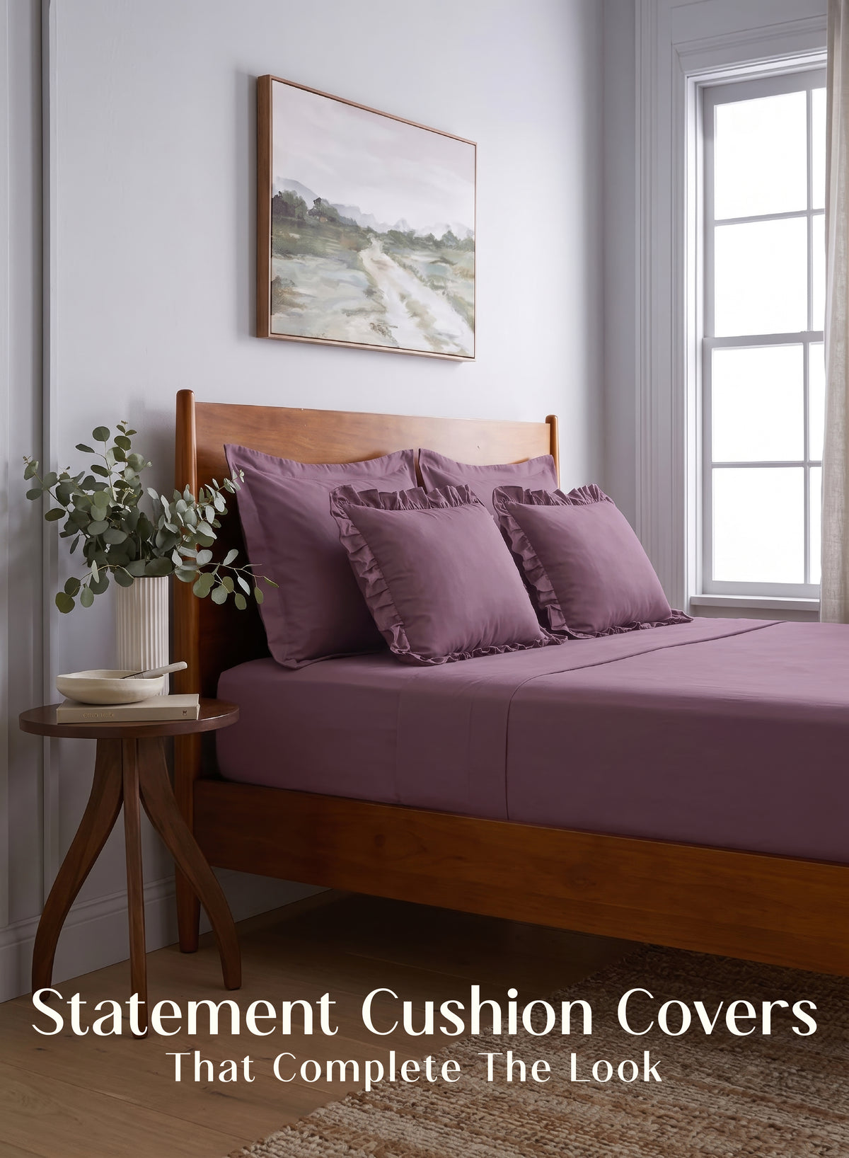 LuxeSoft™ Double Bedsheet Set | Mulberry