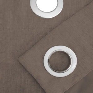 Arezzo Plain Blackout Curtains | Soft Heavy Fabric & Total Light Block | Roman Coffee | Set of 2 | Fully Customizable