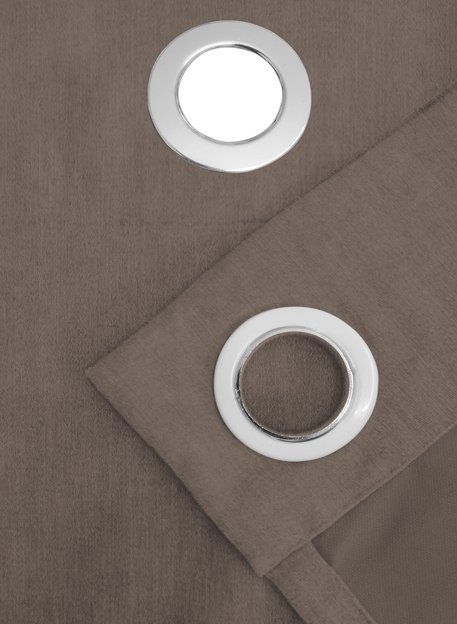 Arezzo Plain Blackout Curtains | Soft Heavy Fabric & Total Light Block | Roman Coffee | Set of 2 | Fully Customizable