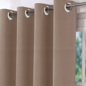 Casper Plain Blackout Curtains | Light Brown | Set of 2