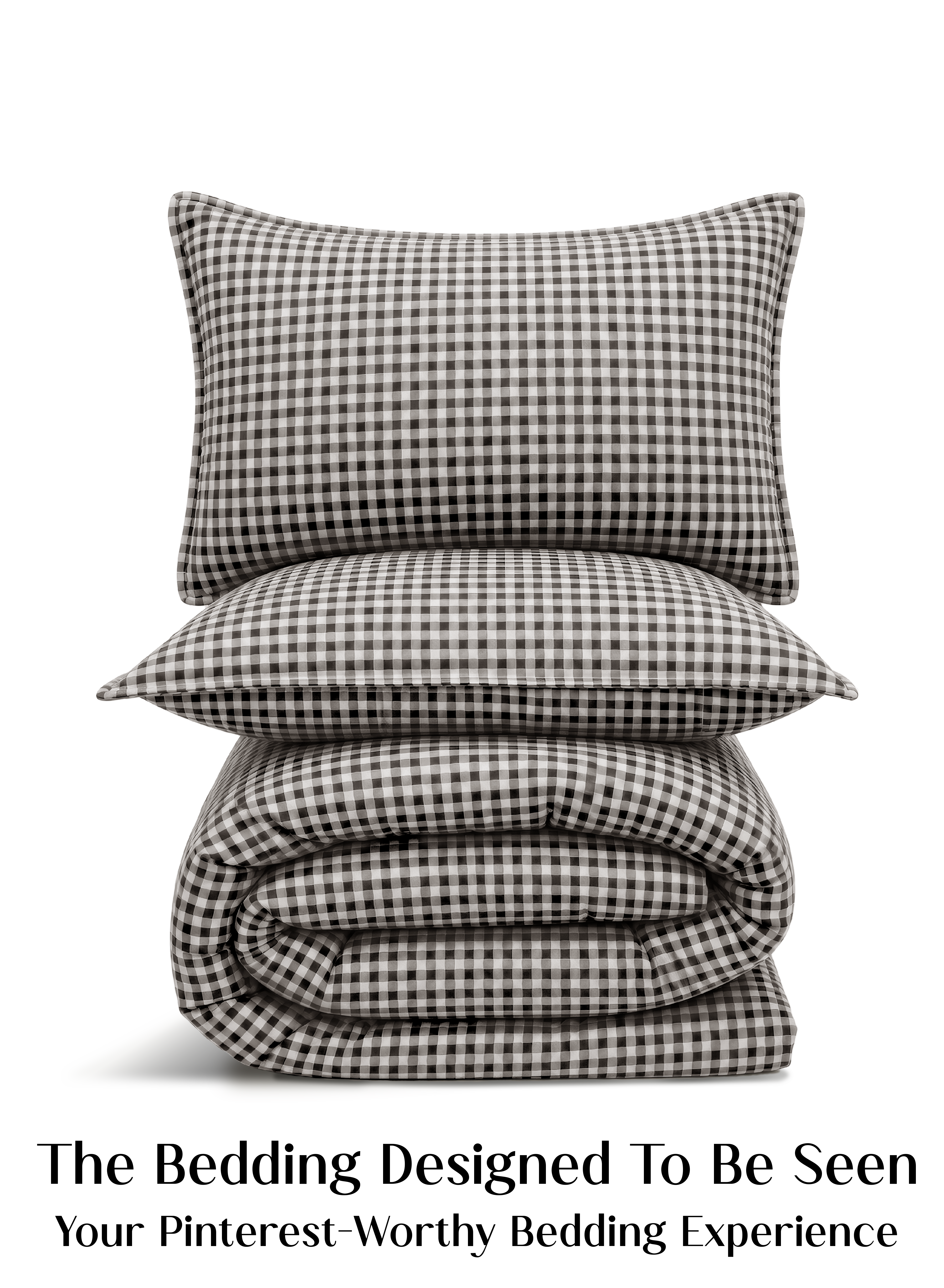 Crayonic™ 8-Piece Bedding Set | Midnight Gingham