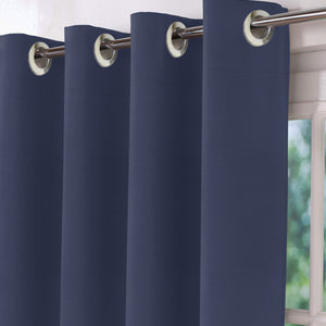 Casper Plain Room Darkening Curtains | Blue | Set of 2