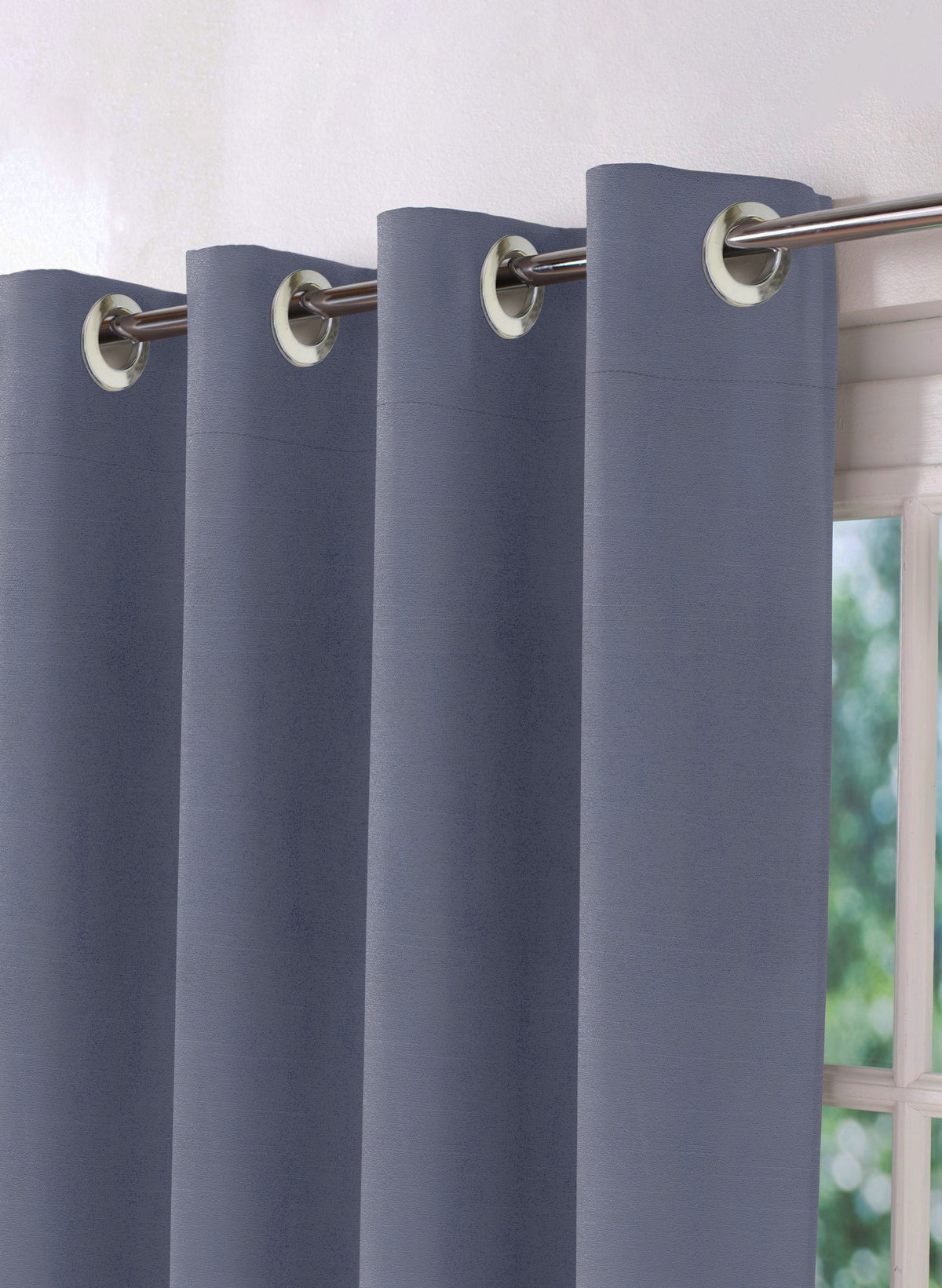 Casper Plain Blackout Curtains | Denim Blue | Set of 2