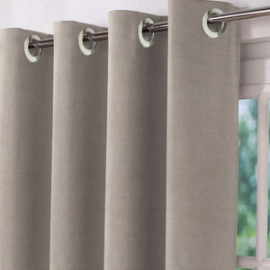 Lyon Cotton Blackout Curtains | Plain Elegance for Modern Homes | Total Light Block | Taupe Gray | Set of 2 | Fully Customizable