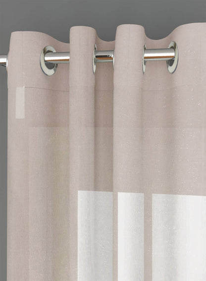 Casper Plain Sheer Curtains | Beige | Set of 2