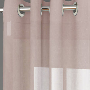 Casper Plain Sheer Curtains | Pink | Set of 2