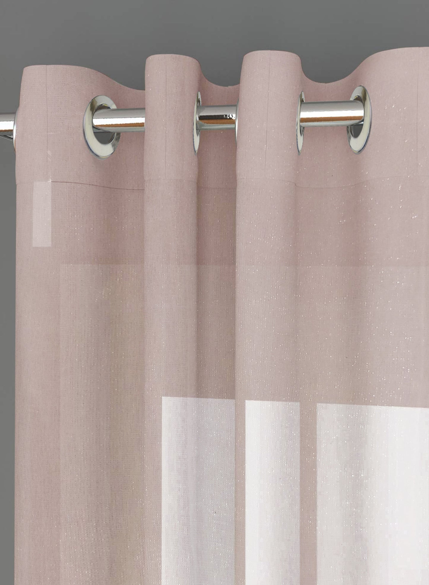 Casper Plain Sheer Curtains | Pink | Set of 2