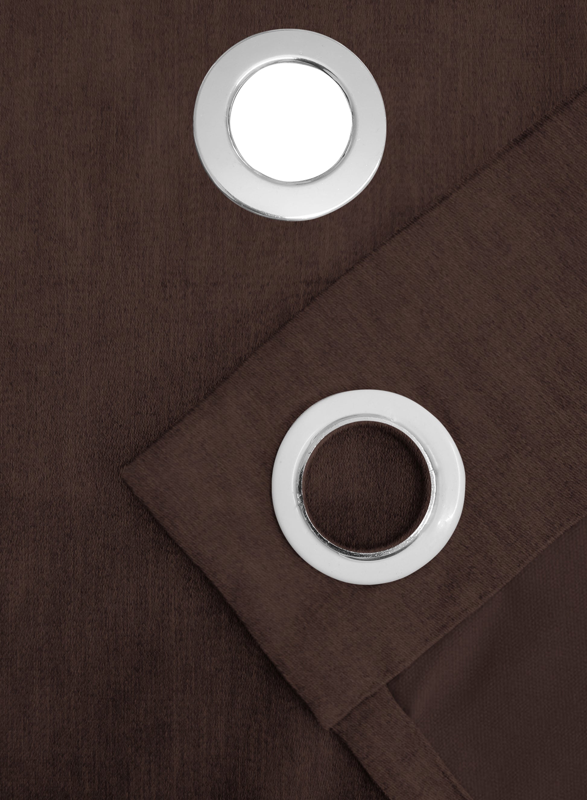 Arezzo Plain Blackout Curtains | Soft Heavy Fabric & Total Light Block | Crater Brown | Set of 2 | Fully Customizable