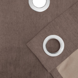 Arezzo Plain Blackout Curtains | Soft Heavy Fabric & Total Light Block | Light Almond | Set of 2 | Fully Customizable