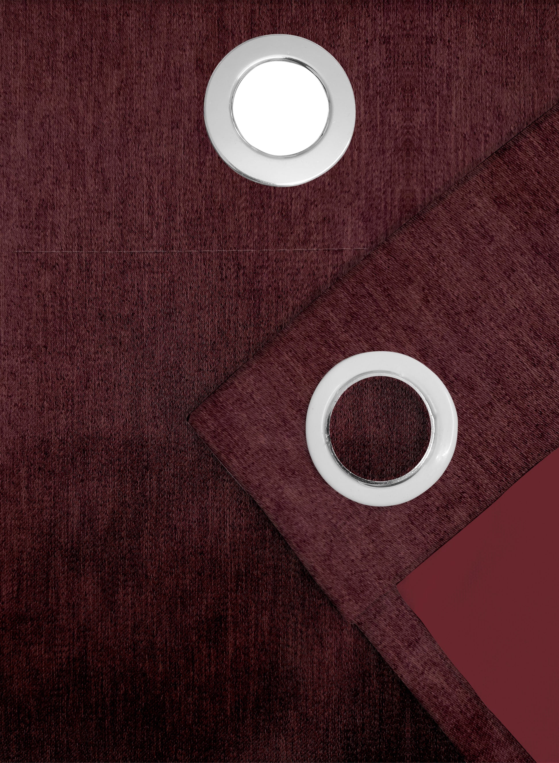 Arezzo Plain Blackout Curtains | Soft Heavy Fabric & Total Light Block | Maroon | Set of 2 | Fully Customizable