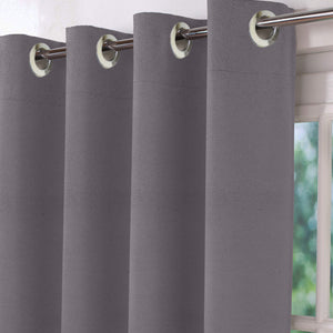 Casper Plain Room Darkening Curtains | Dark Gray | Set of 2