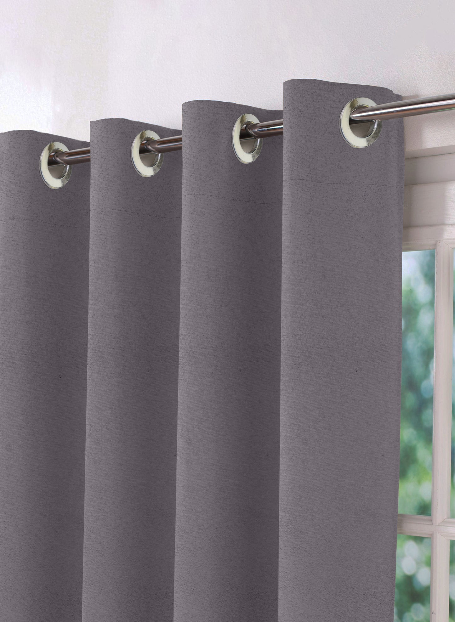 Casper Plain Room Darkening Curtains | Dark Gray | Set of 2