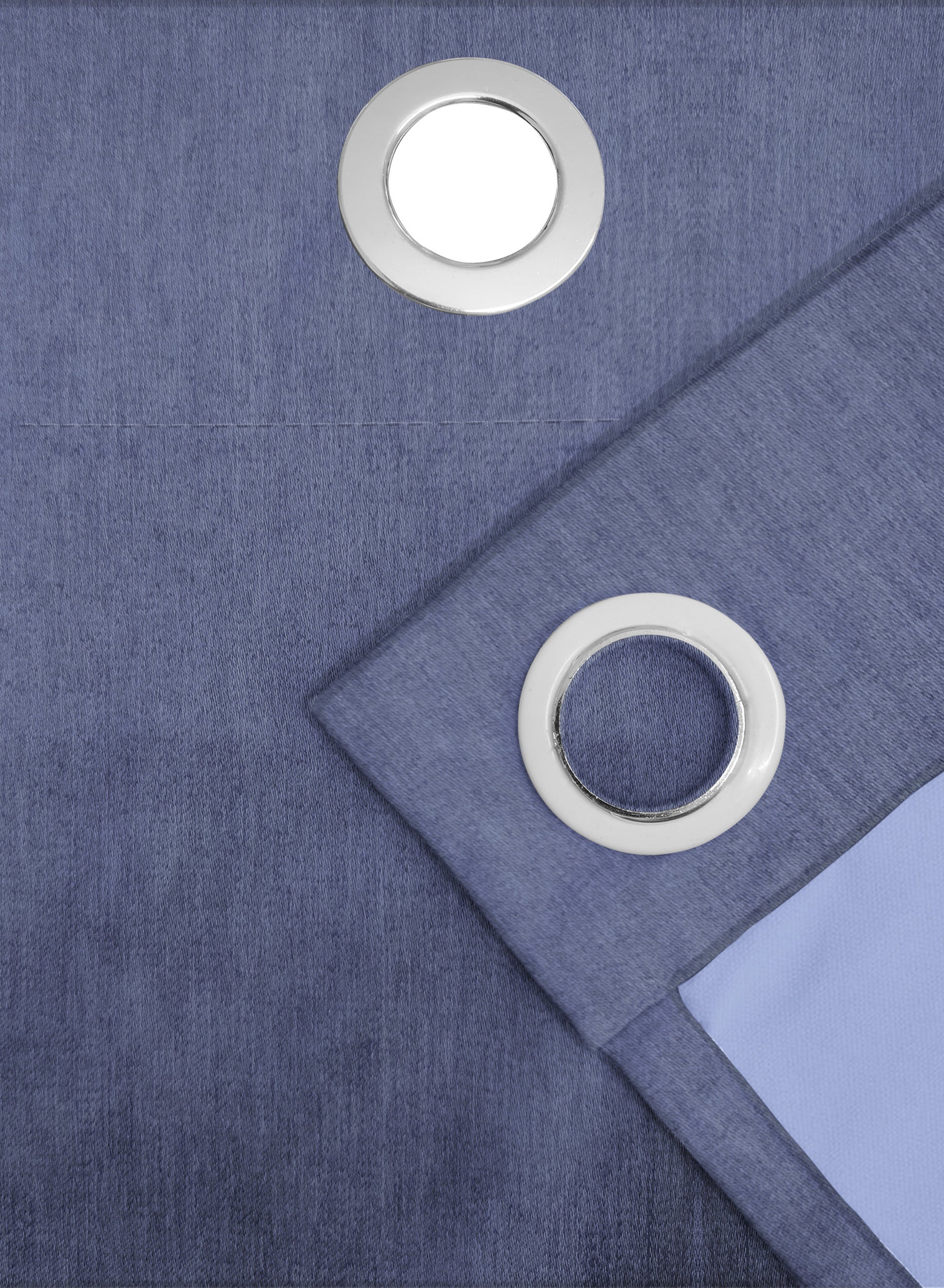 Arezzo Plain Blackout Curtains | Soft Heavy Fabric & Total Light Block | Comet Blue | Set of 2 | Fully Customizable