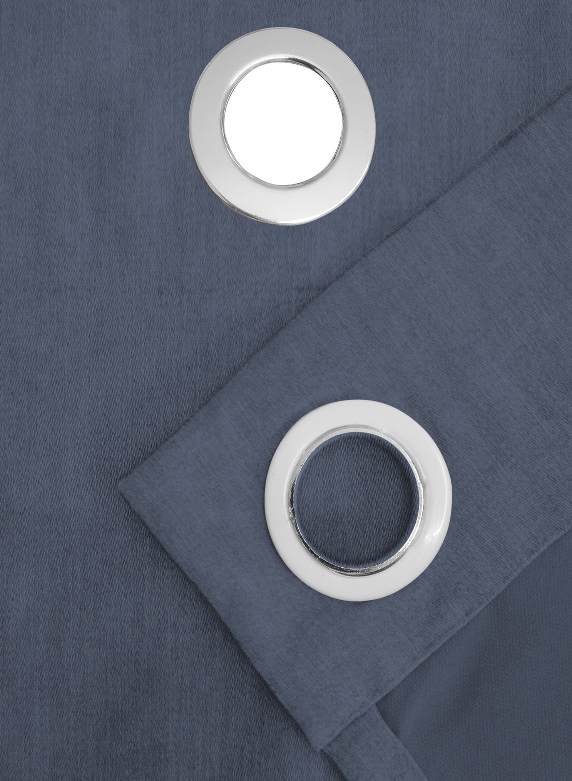 Arezzo Plain Blackout Curtains | Soft Heavy Fabric & Total Light Block | Denim Blue | Set of 2 | Fully Customizable