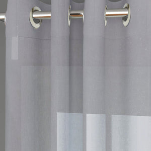 Casper Plain Sheer Curtains | Pearl | Set of 2