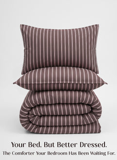 Crayonic™ 5-Piece AC Comforter Set | Signature Designer Comforter Set | Merlot
