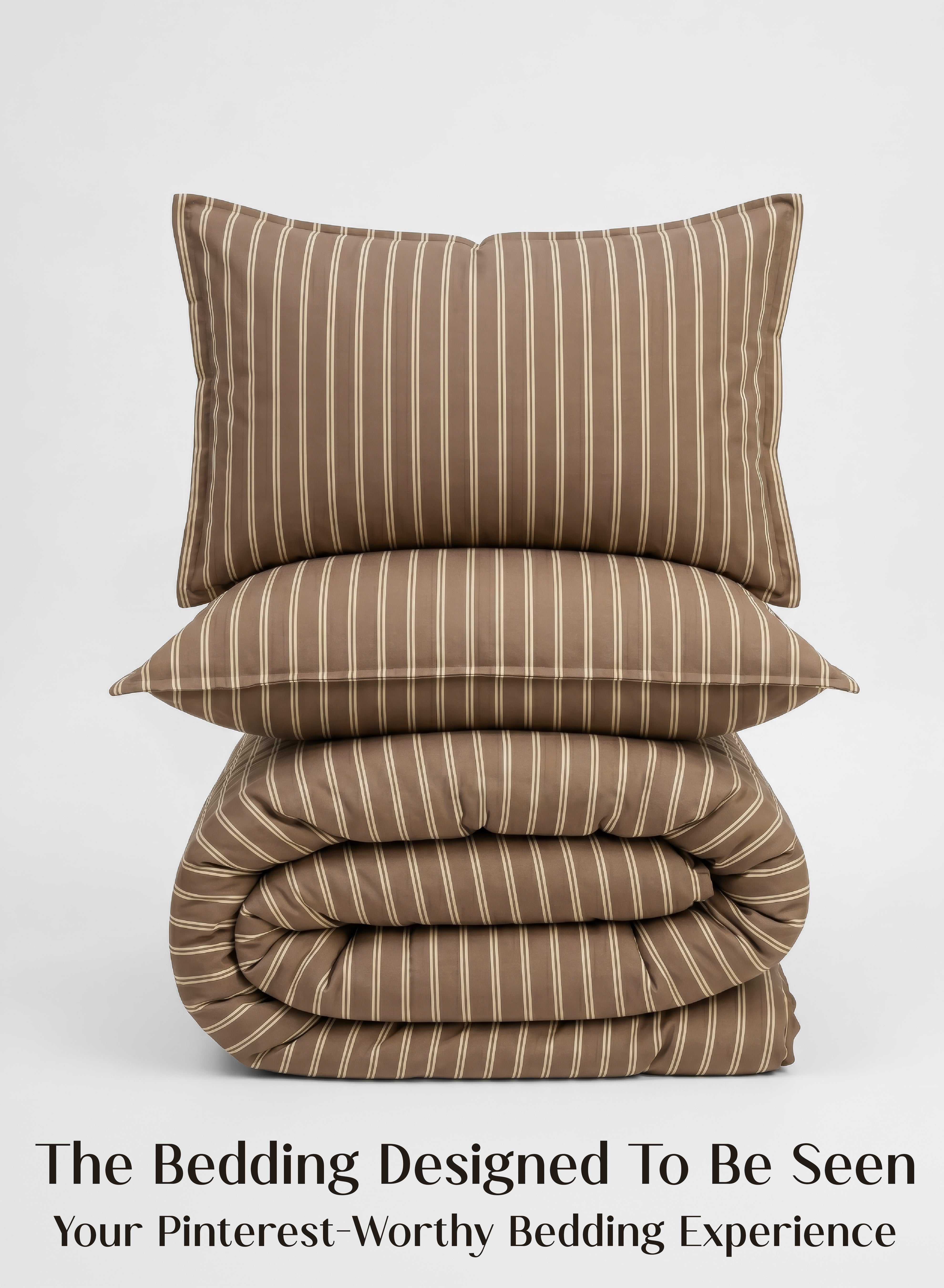 Crayonic™ 8-Piece Bedding Set | Signature Designer Bedding for AC Rooms | Café Mocha