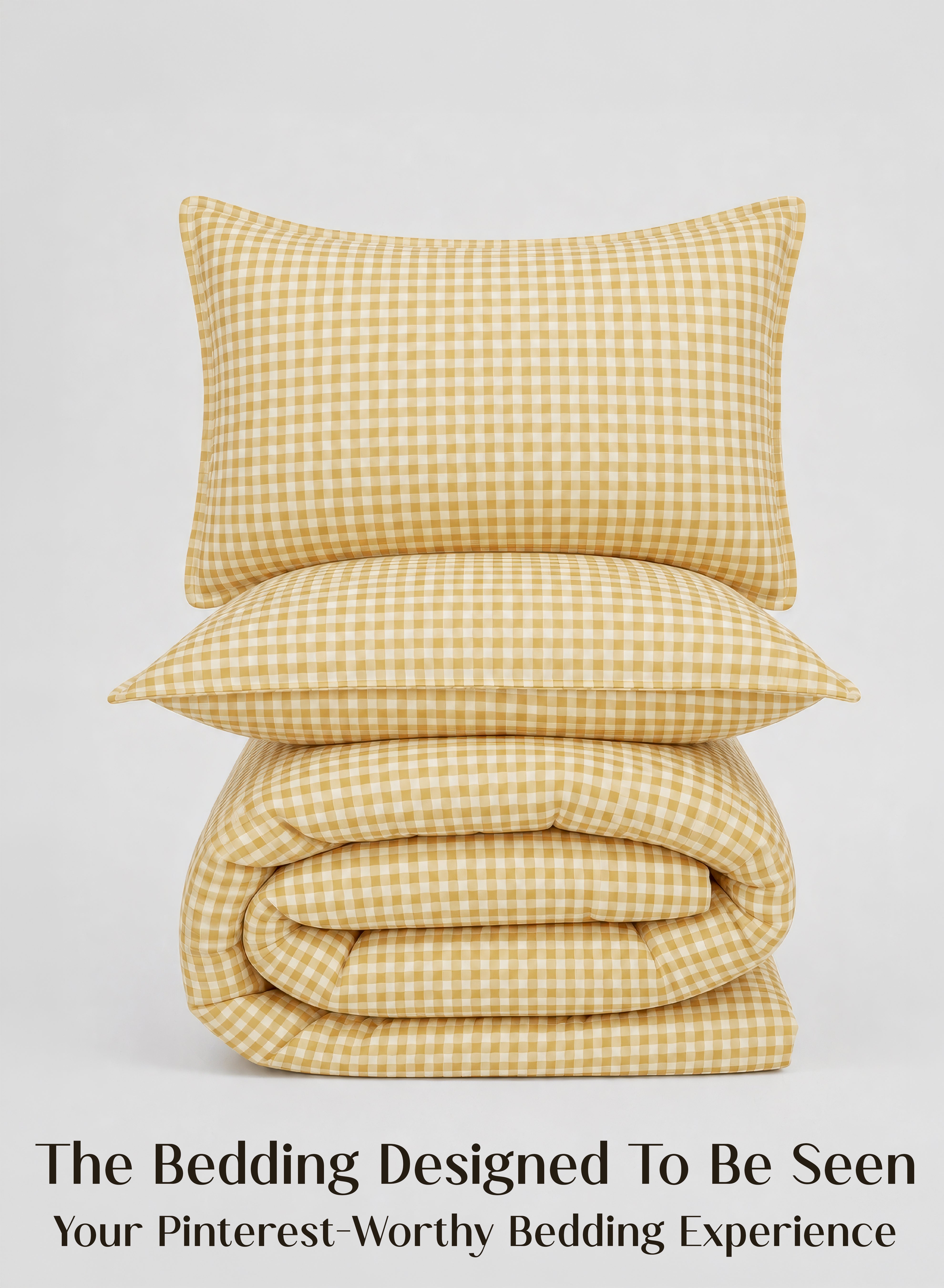 Crayonic™ 8-Piece Bedding Set | Signature Designer Bedding for AC Rooms | Sunlit Gingham