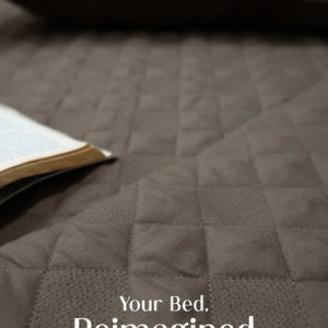 Home Crayons CloudTouch™ Comforter Set | All-Season | 33% Oversized | Includes 2 Pillow Covers & 2 Cushion Covers | Espresso Earth