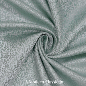 Eudora Jacquard Room Darkening Curtains | European Jacquard Weave | Seafoam Green | Set of 2 | Fully Customizable