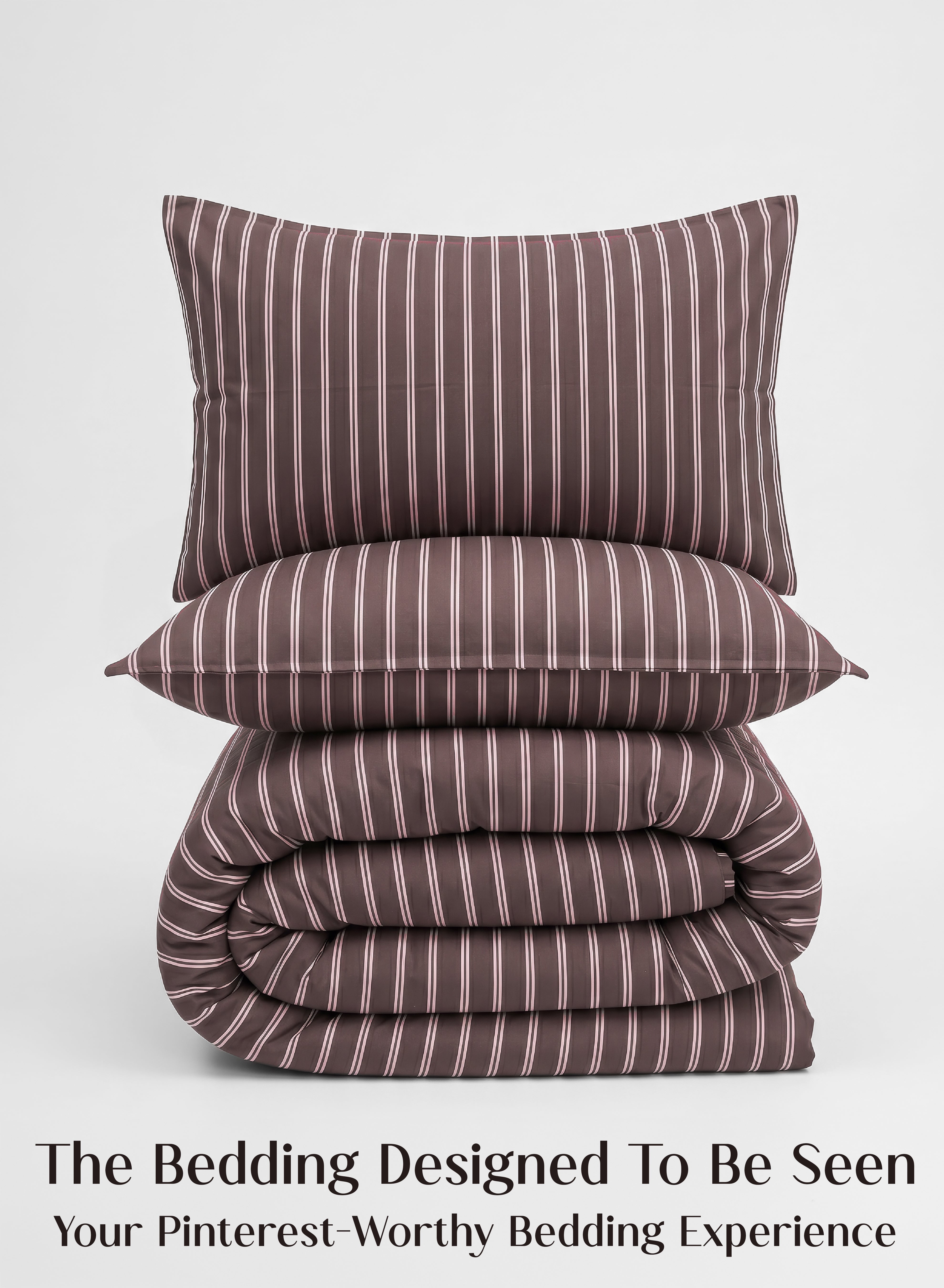 Crayonic™ 8-Piece Bedding Set | Signature Designer Bedding for AC Rooms | Merlot