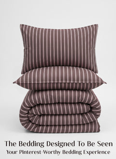Crayonic™ 8-Piece AC Bedding Set | Signature Designer Bedding for AC Rooms | Merlot