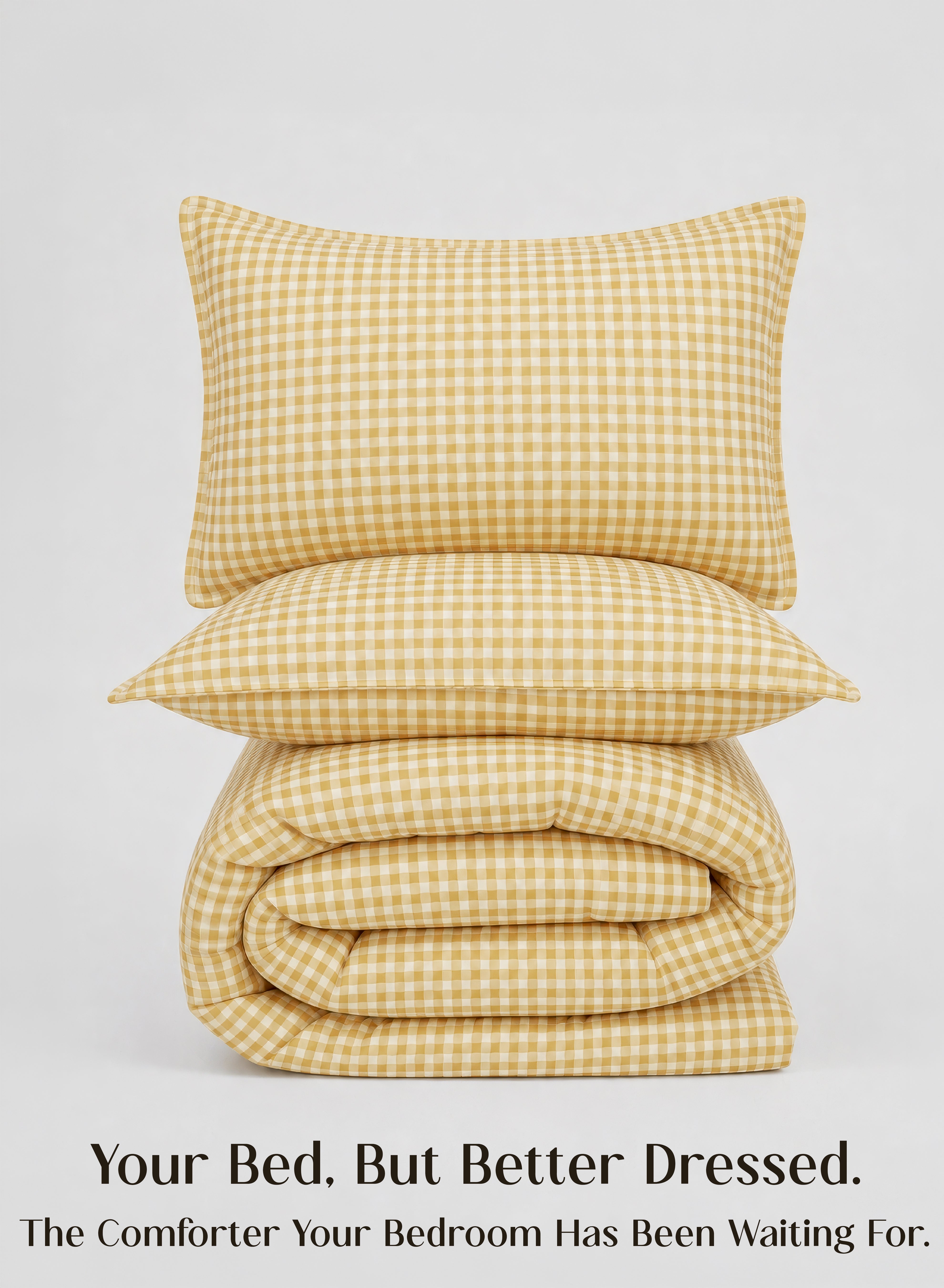 Crayonic™ 5-Piece AC Comforter Set | Signature Designer Comforter Set | Sunlit Gingham
