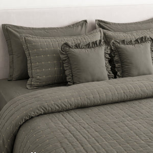 Home Crayons CloudTouch™ 8-Piece AC Bedding Set | Complete Bedroom Upgrade in One Set | Smoked Coffee