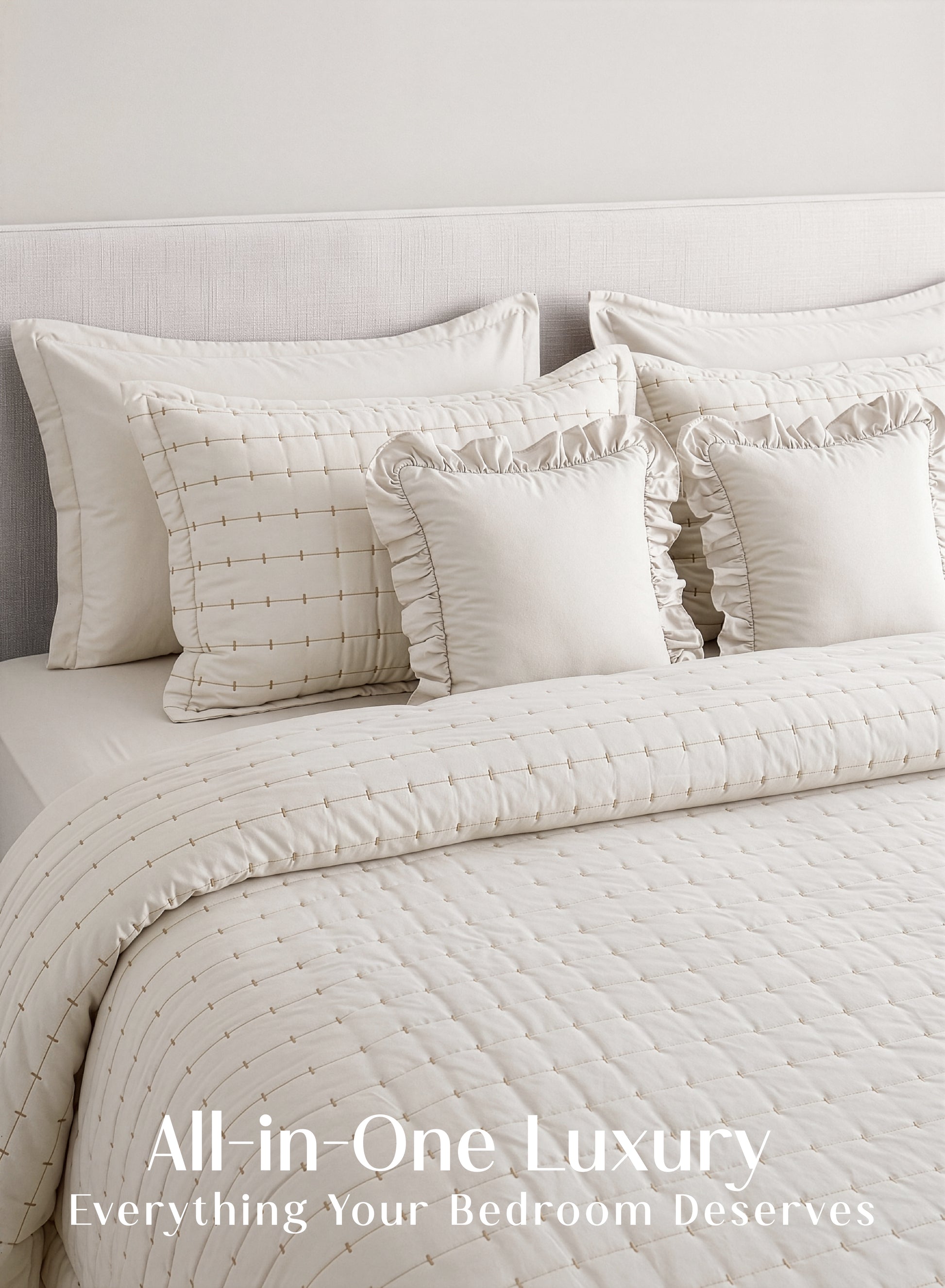 Home Crayons CloudTouch™ 8-Piece AC Bedding Set | Complete Bedroom Upgrade in One Set | Morning Glory
